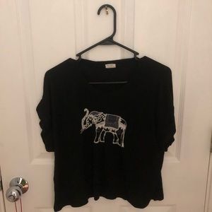 brandy melville black elephant shirt